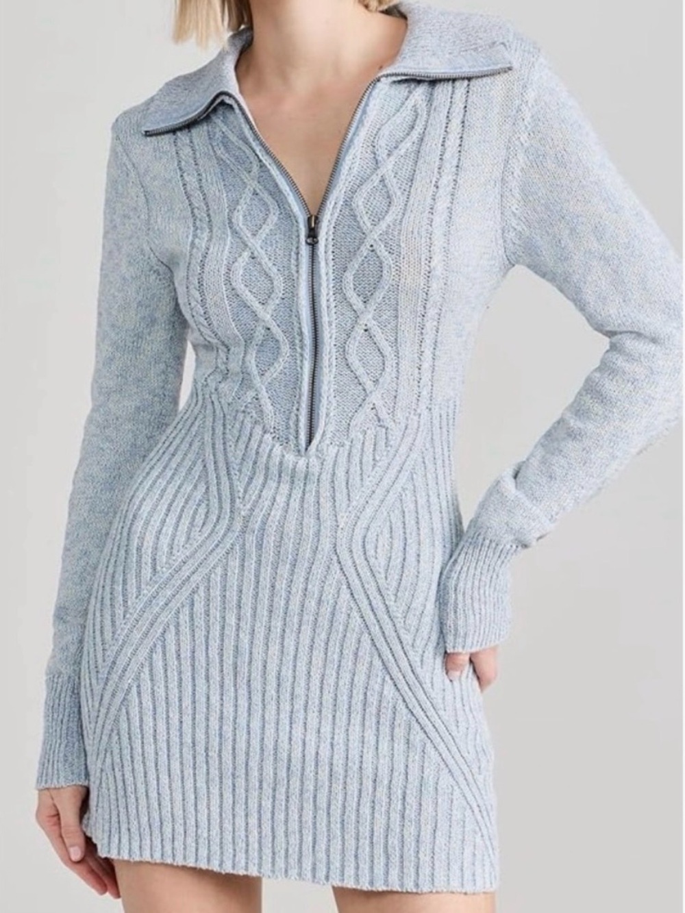 Free People NWT Mont Blanc cableknit mini dress, XL